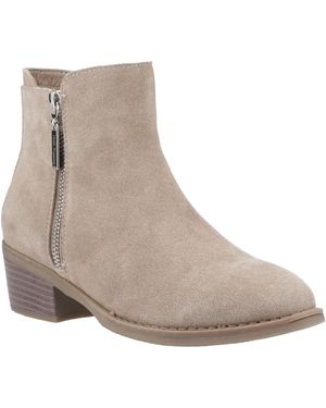 Hush Puppies Ingrid Suede Heeled Ankle Boots - Brown