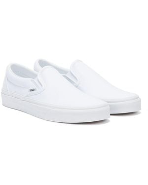 Vans Classic Slip On True Canvas Trainers - White