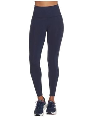 Skechers Gowalk Wear High Waisted Nylon Sports Leggings - Blue