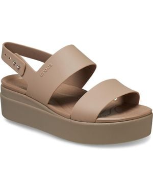 Crocs™ Brooklyn Low Wedge Sandals - Brown