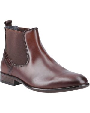 Pod Frank Leather/Textile Cognac Boots - Brown