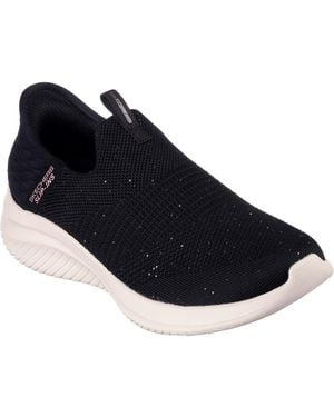 Skechers Ultra Flex 3.0 Scarpe Da Ginnastica Nere/Oro Rosa Da Donna - Blu