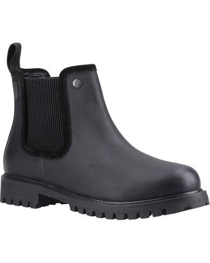 HUNTER Canna Dealer Boot Leather Flat Chelsea Boots - Black