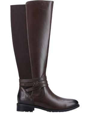 Hush Puppies Vanessa Leder Stiefel Mit Hohem Absatz - Braun