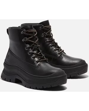 Timberland Roxie Lane Mid Lace Leather Boots - Black