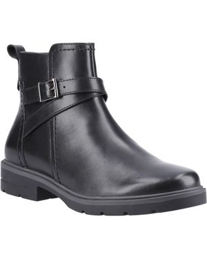 Hush Puppies Tove Leather Boots - Black