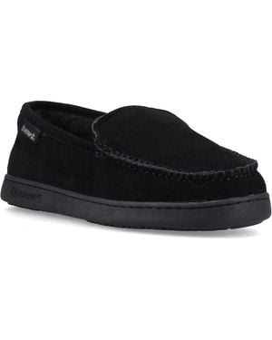 BEARPAW Brian Suede Slippers - Black