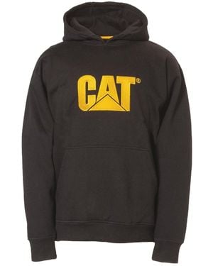 Caterpillar Trademark Cotton Hooded Sweatshirt - Black