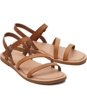 TOMS Kira Leather Sandals - Brown
