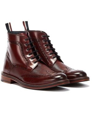 Ben Sherman Alfred Brogue Boots - Brown