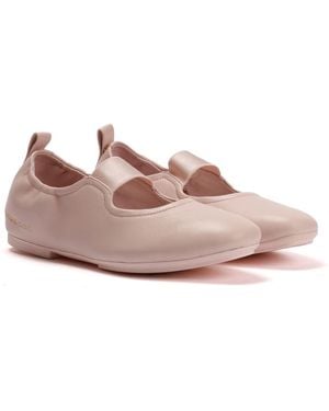 Fitflop Delicato X Pantone Poise Leather Mary-Janes - Pink