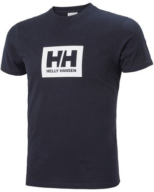 Helly Hansen Sport Hh Box Cotton T-Shirt - Blue