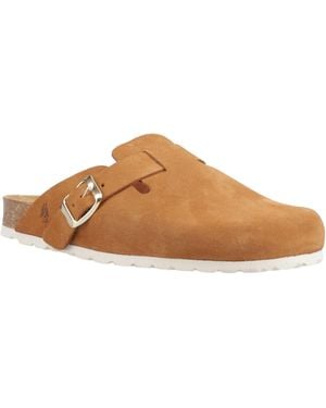 Hush Puppies Bailey Suede Mules - Brown
