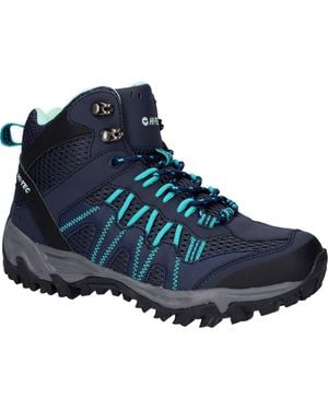 Hi-Tec Jaguar Mid Synthetic Sky Captain/Navigate Hiking Boots - Blue