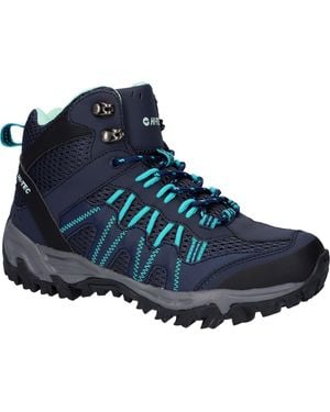 Hi-Tec Jaguar Mid Synthetic Sky Captain/Navigate Hiking Boots - Blue