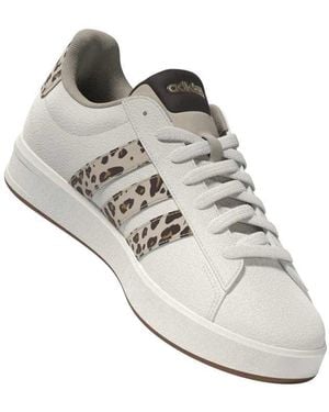 adidas Grand Court 3.0 Cream/Leopard Trainers - White