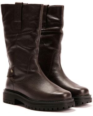 Osprey The Gabarron Leather Chocolate Boots - Blue