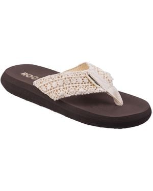 Rocket Dog Spotlight Lima Fabric Multi Flip Flops - Brown