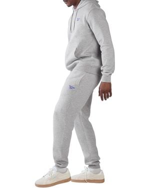 Reebok Id 2-Colour Logo Cuffed Joggers Cotton Joggers - Grey