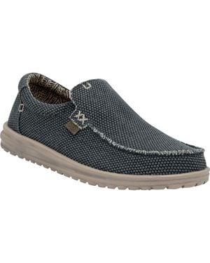HEYDUDE Mikka Braided Textile Deep Loafers - Blue