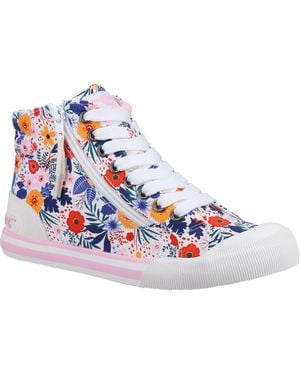 Rocket Dog Jazzin Malden Floral Cotton Women's /multi Trainers - Blue