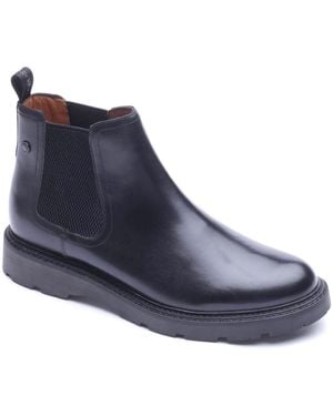 Base London Echo Leather Waxy Boots - Blue