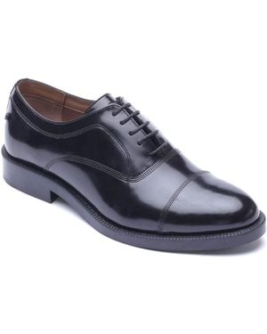 Base London Roma Leather Oxford Shoes - Blue