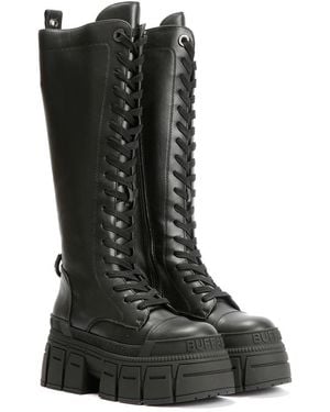 Buffalo Gospher Lace Up High Boots - Black