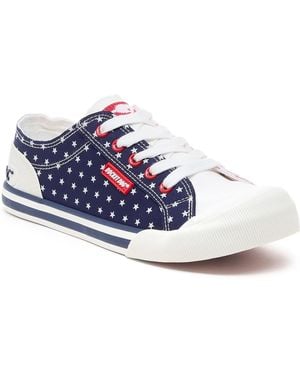 Rocket Dog Jazzin Spangle Cotton Trainers - Blue