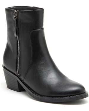 Rocket Dog Yonder Polyurethane Heeled Ankle Boots - Black