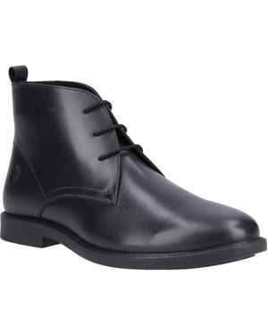 Hush Puppies Tate Senior Leather Boys's Boots - Black