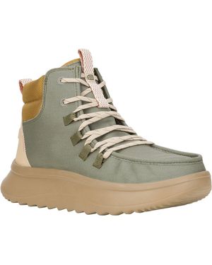HEYDUDE Wendy Peak Apres Pu Coated Canvas Boots - Grey