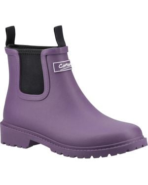 Cotswold Barton Synthetic Wellington Boots - Purple
