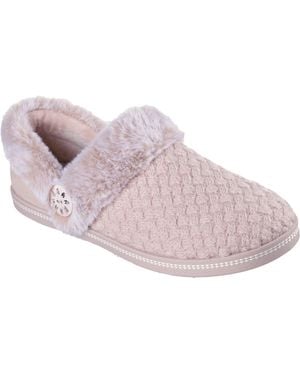 Skechers Cozy Campfire Frosty Promise Polyester hausschuhe - Pink