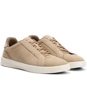 Cole Haan Grand Crosscourt Nubuck /Farro/Ivory Trainers - Pink