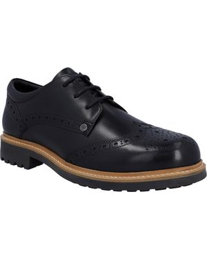 HUNTER Cawdor Brogue Gibson Shoes - Blue