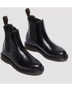 Dr. Martens Flora Chelsea Leather Boots - Black