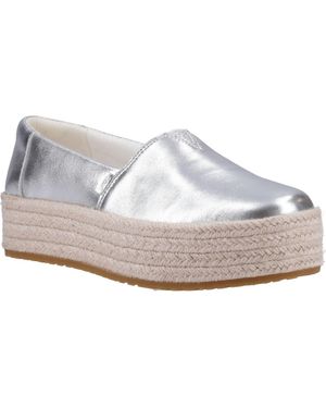 TOMS Valencia Leather Espadrilles - White