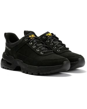 Caterpillar Surge Hiker Lo Waxy Nubuck Lace-Up Shoes - Black