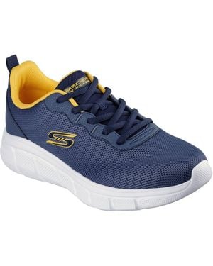 Skechers Bobs B Flex Icy Edge Textile Trainers - Blue