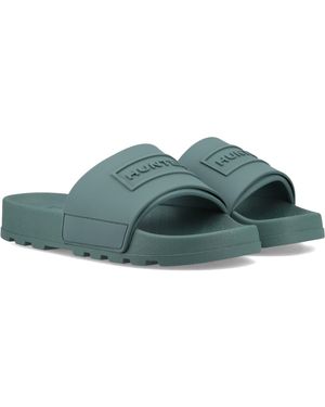 HUNTER Core Embossed Slider Synthetic Slides - Green