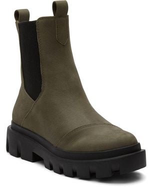 TOMS Rowan Leather Boots - Black