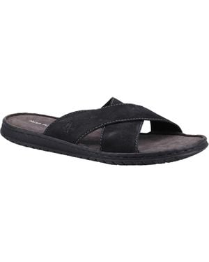 Hush Puppies Nile Cross Over Leather Sandals - Blue