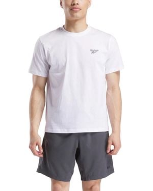 Reebok Cody Crew Neck Tee Cotton Short Sleeve T-Shirts - White
