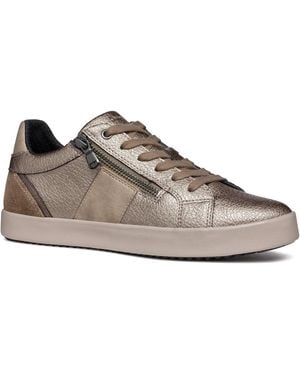 Geox D Blomiee E Taupe Trainers - Grey
