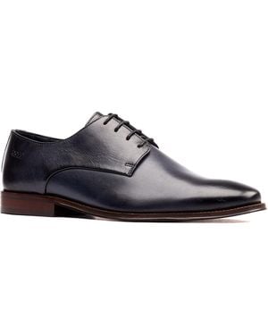 Base London Marley Derby Leather Lace-Up Shoes - Blue