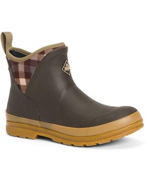 Muck Boot Originals Ankle Rubber /Plaid/Gum Wellington Boots - Brown