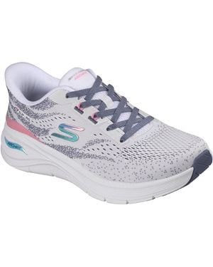 Skechers Arch Fit 3.0 Textile Mesh/Multi Trim Trainers - Grey