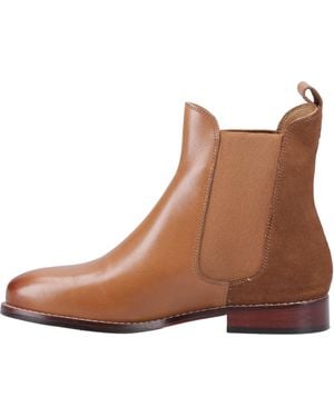 Hush Puppies Colette Flache Chelsea Stiefel Aus Leder - Braun