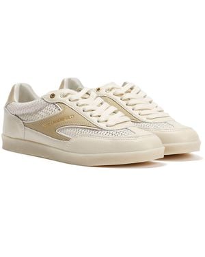 KARL LAGERFELD Kandidate Mesh Mix Cream Trainers - Natural